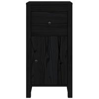 Dressoir 40x35x80 cm massief grenenhout zwart - thumbnail