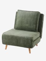 Veranderbaar bankje 1 plaats van ribfluweel groen - thumbnail