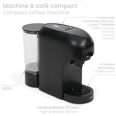 4-in-1 multicapsule koffiemachine - LIVOO - DOD217N - 1400 W - 7 koffiesterkteniveaus - Zwart
