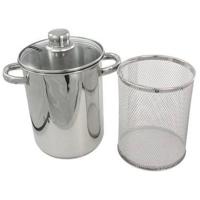 Aspergepan met Inzetmand - RVS - 19x14 cm - thumbnail