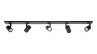 Highlight Spot HALO 5 lichts balk L 118 cm zwart - thumbnail