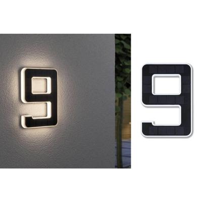 Paulmann 79850 4000870798508 Huisnummerlamp op zonne-energie Energielabel: A (A - G) 0.20 W Warmwit Zwart
