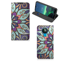 Nokia 1.4 Smart Cover Purple Flower - thumbnail