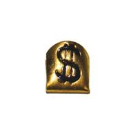 Gouden Gangster tand dollar teken - thumbnail