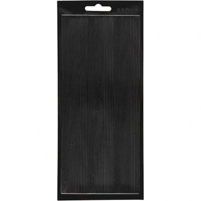 Creativ Company Stickers, randen, vel 10x23 cm, zwart, 1 vel