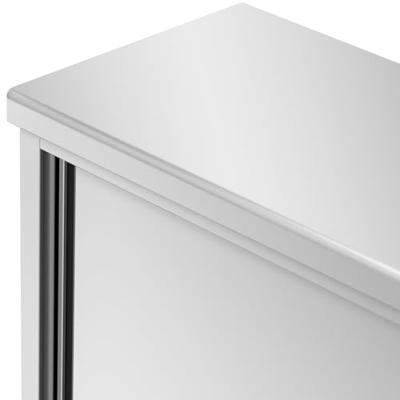 Royal Catering Onderkast van roestvrij staal met dubbele opening Eco 180 x 60 cm 500 kg - Keukenkast, onderkast, met werkblad