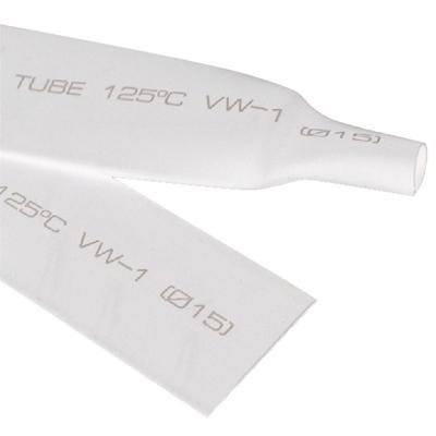 8mm Woer flexibele RSFR-H VW-1 Heat Shrink Tube 125? lengte: 10m (wit)