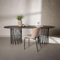 Nohr Ovale Eettafel 'Danni' 220 x 100cm, kleur Mokka - thumbnail