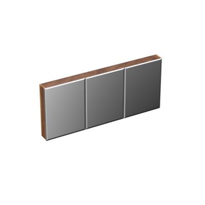 Spiegelkast Forzalaqua Uni 160x68.5x12.5 Cm 3 Deuren Tweezijdig Spiegel Noten Pure Walnut Spiegelkast Forzalaqua Uni 160x68.5x12.5 Cm 3 Deuren Tweezijdig Spiegel Noten Pure Walnut