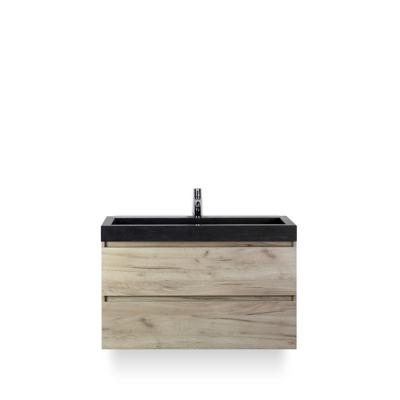 Maxx XL Badmeubelset 100 cm - Craft Oak - Wastafel Lucca 1 kraangat