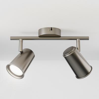 Riga - LED plafondlamp - 8 Watt 690 Lumen - 2 spots - 6500K Daglicht wit - Draaibaar en dimbaar - GU10 - Kantelbaar - Plafondspot - IP20 Voor binnen - RVS Riga - LED plafondlamp - 8 Watt 690 Lumen - 2 spots - 6500K Daglicht wit - Draaibaar en dimbaar - GU10 - Kantelbaar - Plafondspot - IP20 Voor binnen - RVS