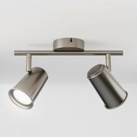 Riga - LED plafondlamp - 8 Watt 690 Lumen - 2 spots - 6500K Daglicht wit - Draaibaar en dimbaar - GU10 - Kantelbaar - Plafondspot - IP20 Voor binnen - RVS - thumbnail