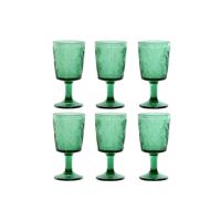 Set van bekers Home ESPRIT Groen Kristal 285 ml (6 Stuks) - thumbnail
