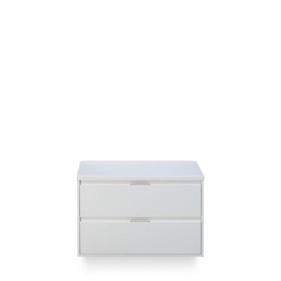 Porto Badmeubelset 90 cm - Wit Hoogglans - Wastafel Bovenblad Wit Hoogglans