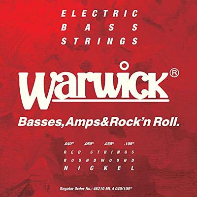 Warwick 46210 ML Red Strings Nickel-Plated Steel 4-String Medium Light .040-.100 elektrische basgitaarsnaren