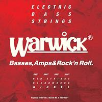 Warwick 46210 ML Red Strings Nickel-Plated Steel 4-String Medium Light .040-.100 elektrische basgitaarsnaren - thumbnail