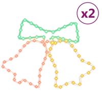 VidaXL Kerstfiguren klokken met 72 led's 2 st 50x56 cm - thumbnail