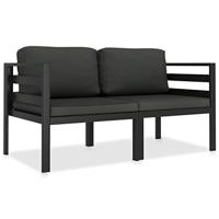 VidaXL 2-delige loungeset met kussens aluminium antraciet - thumbnail