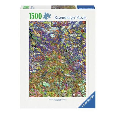 Ravensburger Legpuzzel vele bonte vissen, 1500st.