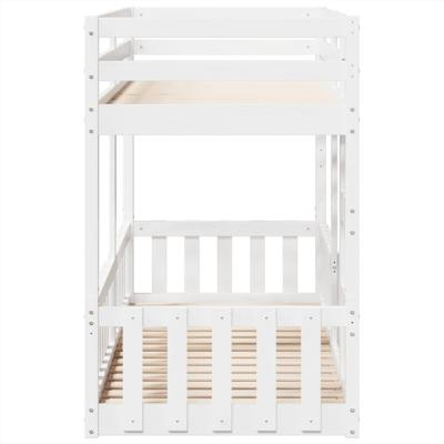 Stapelbed 90x190 cm massief grenenhout wit