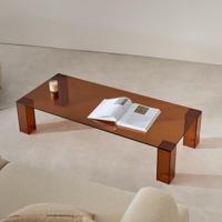Kave Home Salontafel 'Adularia' Glas, 140 x 60cm, kleur Bruin - thumbnail