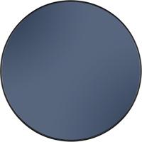 Spiegel - Wandspiegel - Trion Brid - Blauwe Spiegelglas - Rond - 80cm - Metaal - Zwart - thumbnail