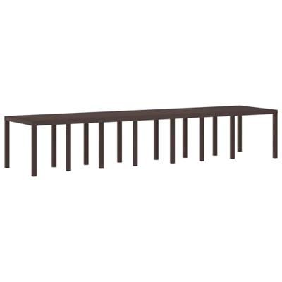 17-delige Tuinset met kussens poly rattan bruin