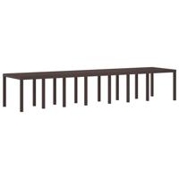 17-delige Tuinset met kussens poly rattan bruin - thumbnail