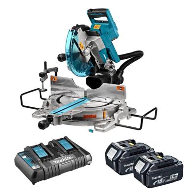Makita DLS111PT2U 2x18 V Radiaal afkortzaag 260 mm 5,0 Ah accu (2 st), duo snellader - DLS111PT2U