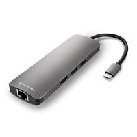Sharkoon usb 3.0 type c combo adapter dockingstation (donkergrijs) - thumbnail