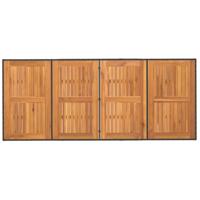 Tuintafel met acaciahouten blad 190x80x74 cm poly rattan zwart - thumbnail