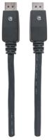 Manhattan 354134 DisplayPort-kabel DisplayPort Aansluitkabel DisplayPort-stekker, DisplayPort-stekker 10.00 m Zwart 4K UHD, Folie afscherming, UL - thumbnail