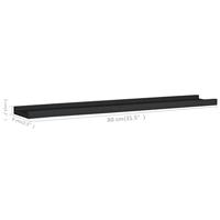 VidaXL Fotoplanken 2 st 80x9x3 cm mdf zwart - thumbnail