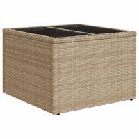 5-delige Loungeset met kussens poly rattan beige - thumbnail