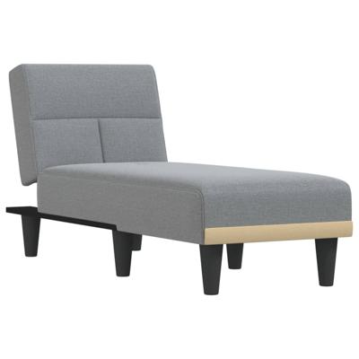 Chaise longue stof lichtgrijs