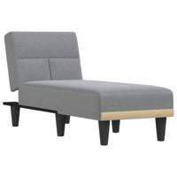 Chaise longue stof lichtgrijs - thumbnail