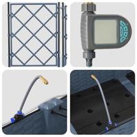 Tuin Bloempot 2 pcs Grijs Staal - thumbnail