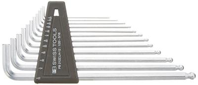 PB Swiss Tools Pb inbussleutelset lang+kogelkop/inch