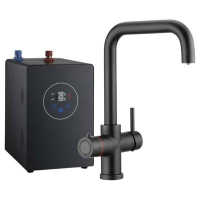 Multi-Tap Classic 3in1 Kokend Water Kraan Mat Zwart - Haaks Multi-Tap Classic 3in1 Kokend Water Kraan Mat Zwart - Haaks