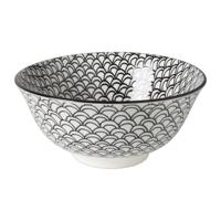 Schaaltje black print boog - ø16x6.5 cm - thumbnail