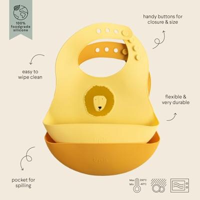 Trixie silicone slabbetje mr. lion, 2st.