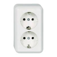 ELSO AP-stekkerdoos 395404 2-voudig 16A CONTURA zuiver wit Meerdere kleuren 1 stuk(s) - thumbnail