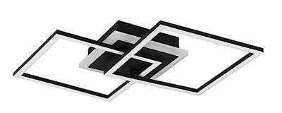 Trio Vierkante plafonnièreVenida 57cm zwart - R62793132