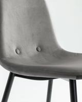 Kave Home Eetkamerstoel 'Yaren' Velvet, kleur Grijs - thumbnail