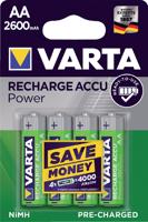 Varta RECH.AC.Power AA2600mAh BLI4 Oplaadbare AA batterij (penlite) NiMH 2600 mAh 1.2 V 4 stuk(s) - thumbnail