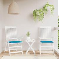 VidaXL Tuinstoelkussens 2 st 50x50x4 cm stof blauw - thumbnail