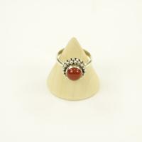 Zilveren Ring met Carneool Maat 16 (Sterling Zilver 925) - thumbnail