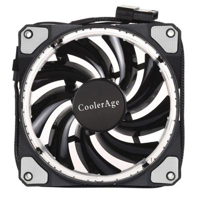 Kleur LED 12cm 3pin computeronderdelen chassis fan computer host Cooling Fan stille ventilator koeling met stroomaansluiting kabel & wit licht (wit)