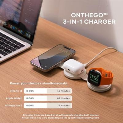 Satechi OntheGo 3-in-1 wireless oplader (15W) - Sand