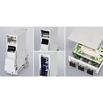 Telegärtner 100007437 Draagrailconnector RJ45 Koppeling, inbouw Aantal polen: 8P8C Lichtgrijs 1 stuk(s)